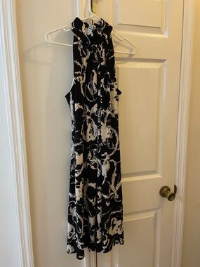 American Living Black and White Halter Maxi Dress